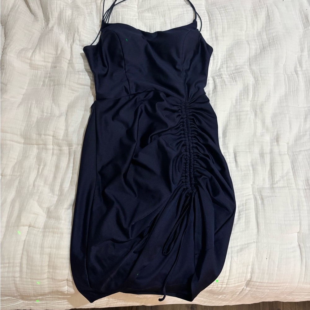 B Darlin Midnight Blue Strapless Dress